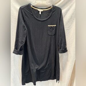 Soma black and gold polka dot nightgownn size Medium